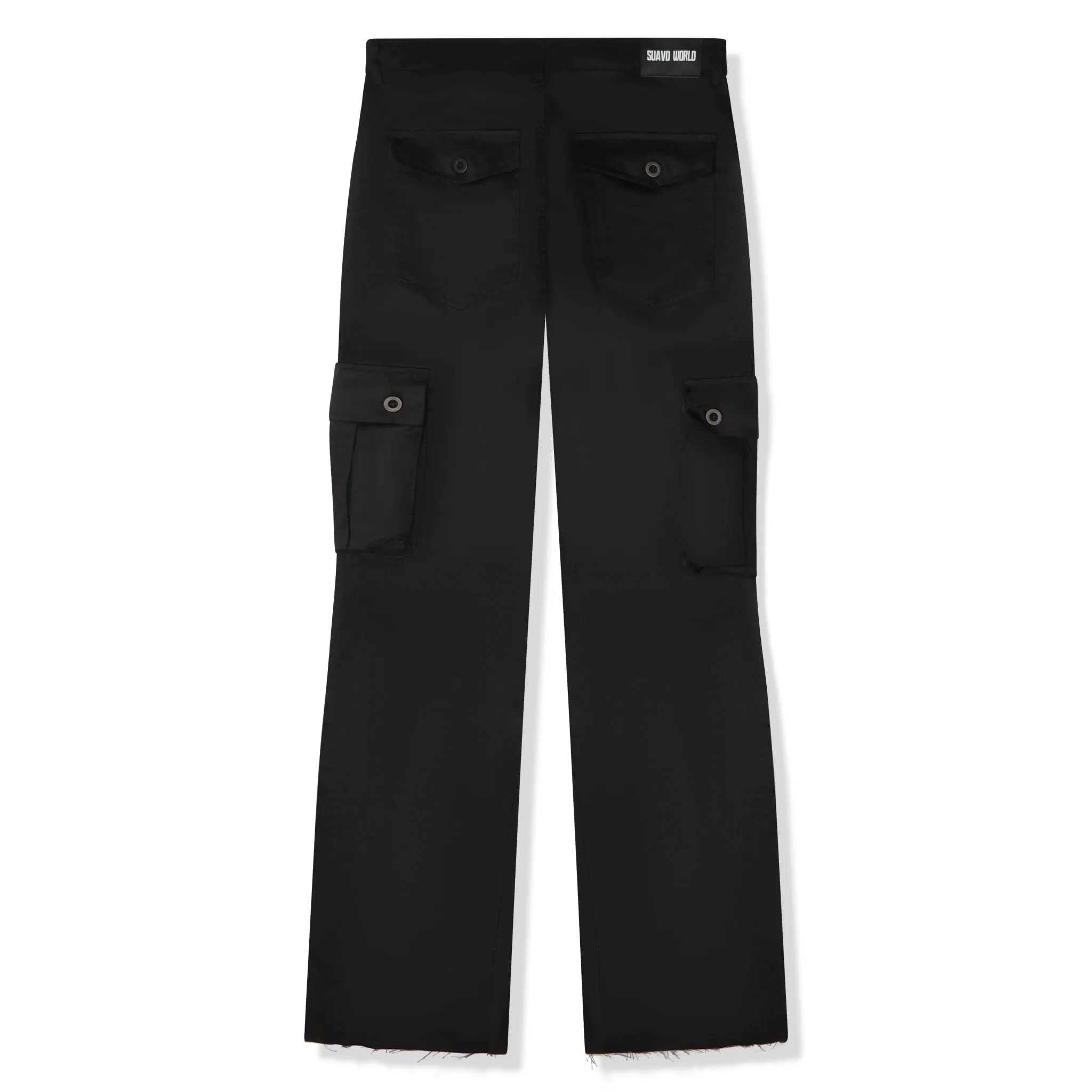 Suavo World Cargo Flare Trousers All Black