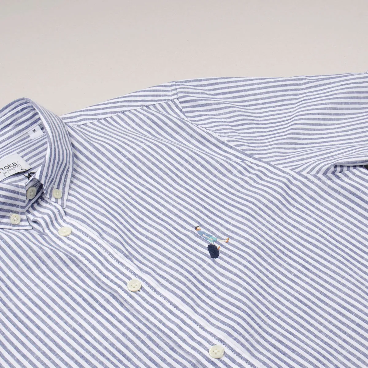 Toka Toka - Peter Parasol Shirt - Blue (Navy Stripes)