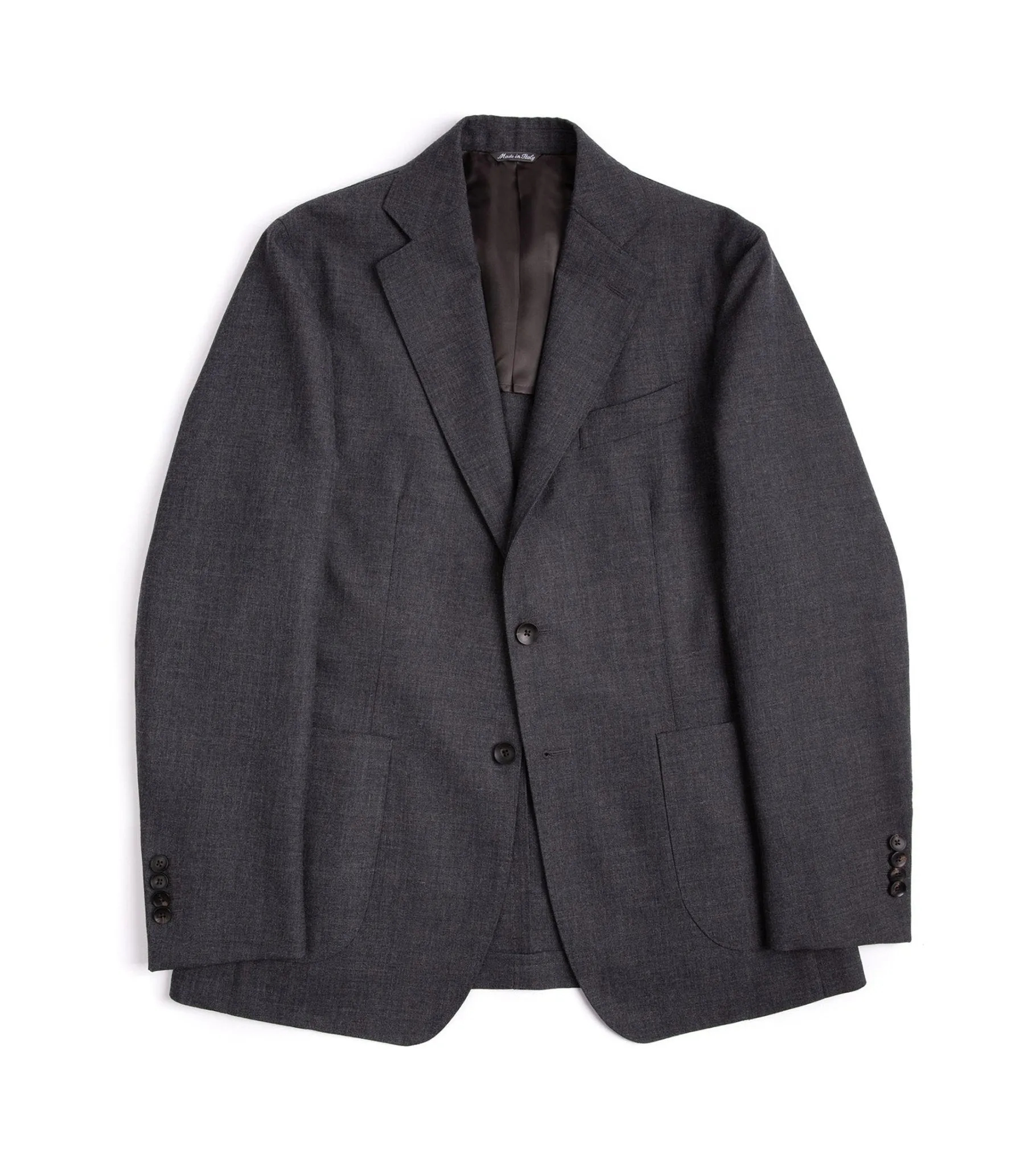 Trunk Wigmore Wool Fresco Suit Jacket: Charcoal