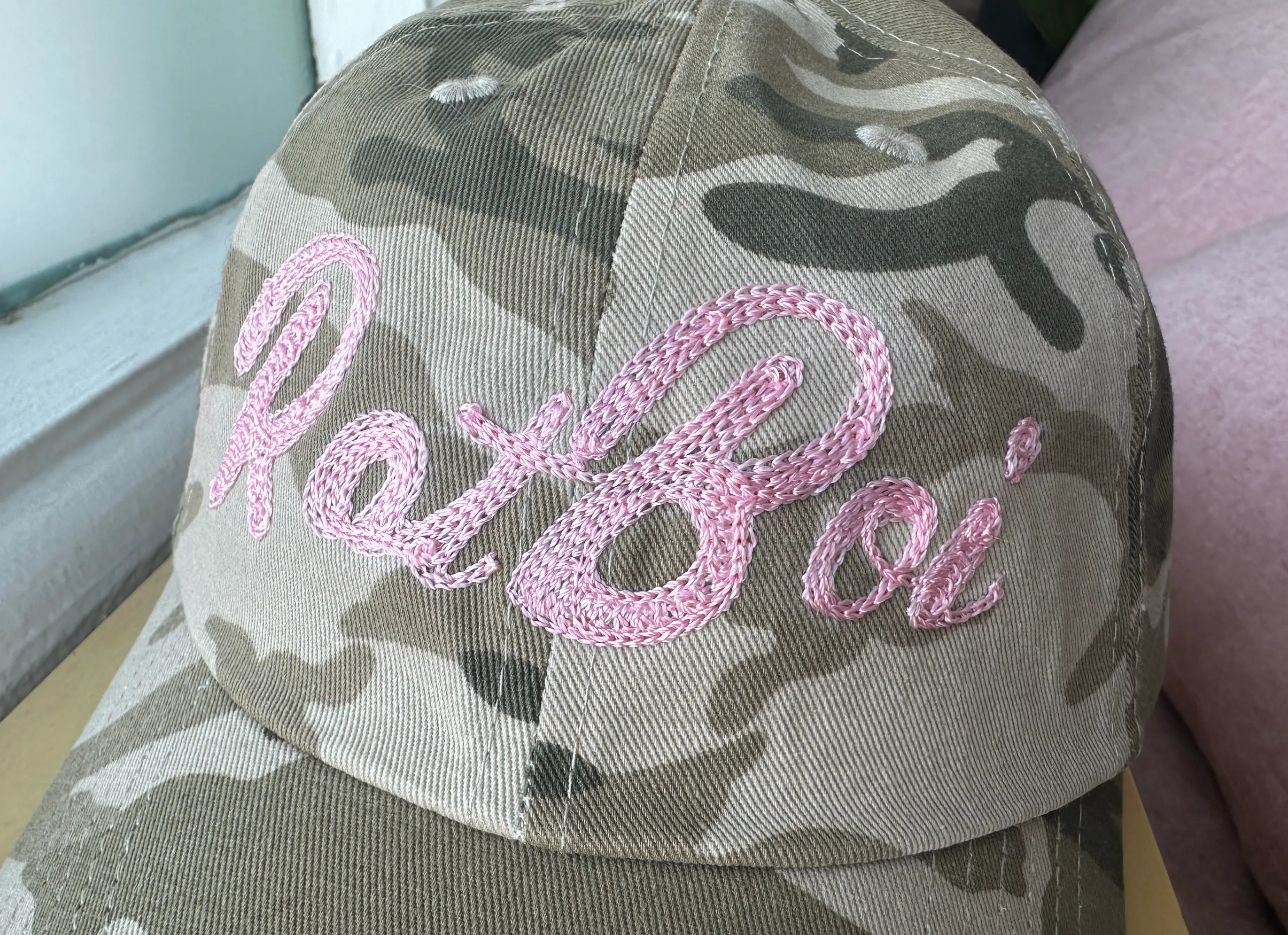 VARSITY DAD HAT IN CAMO