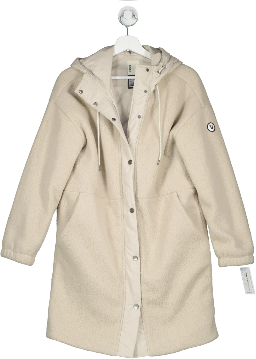 vuori Beige Sherpa Hooded Trench UK XS