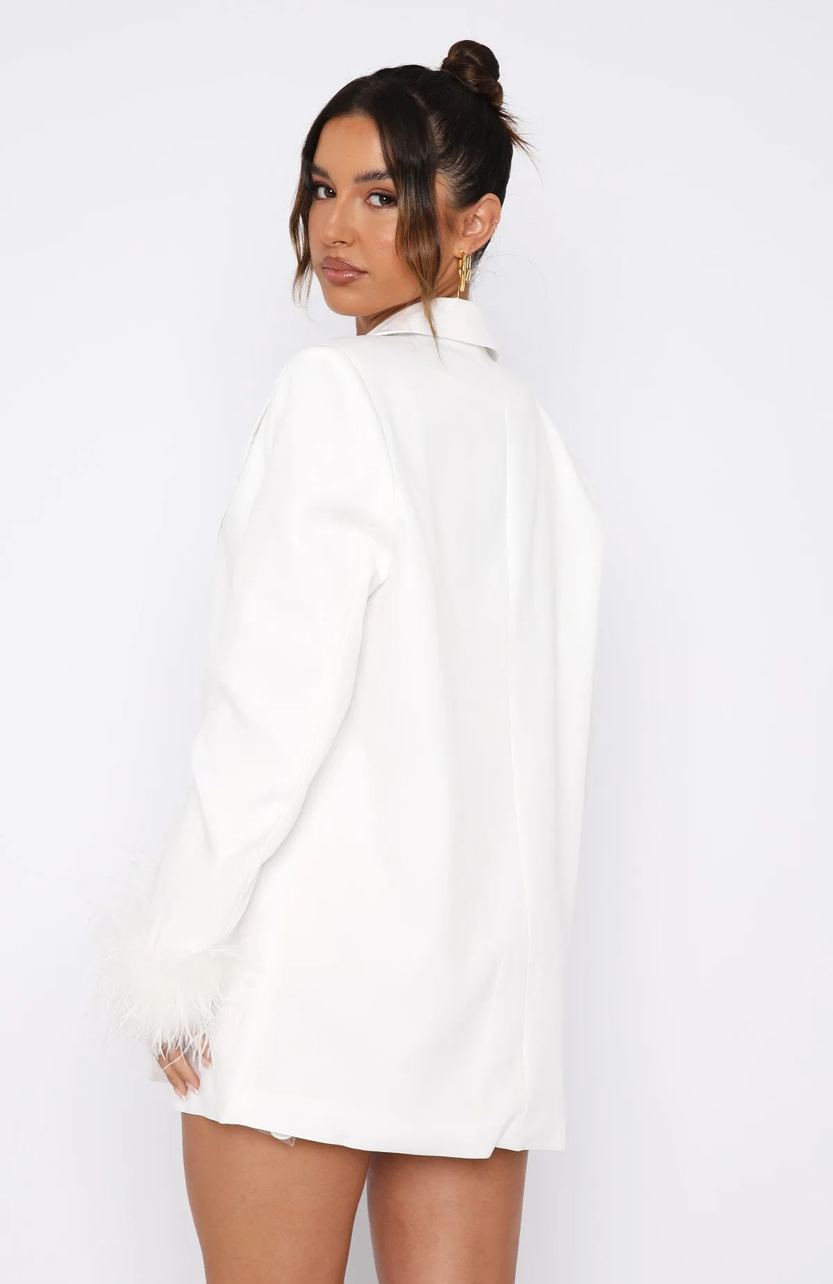 Walk That Walk Oversized Blazer White