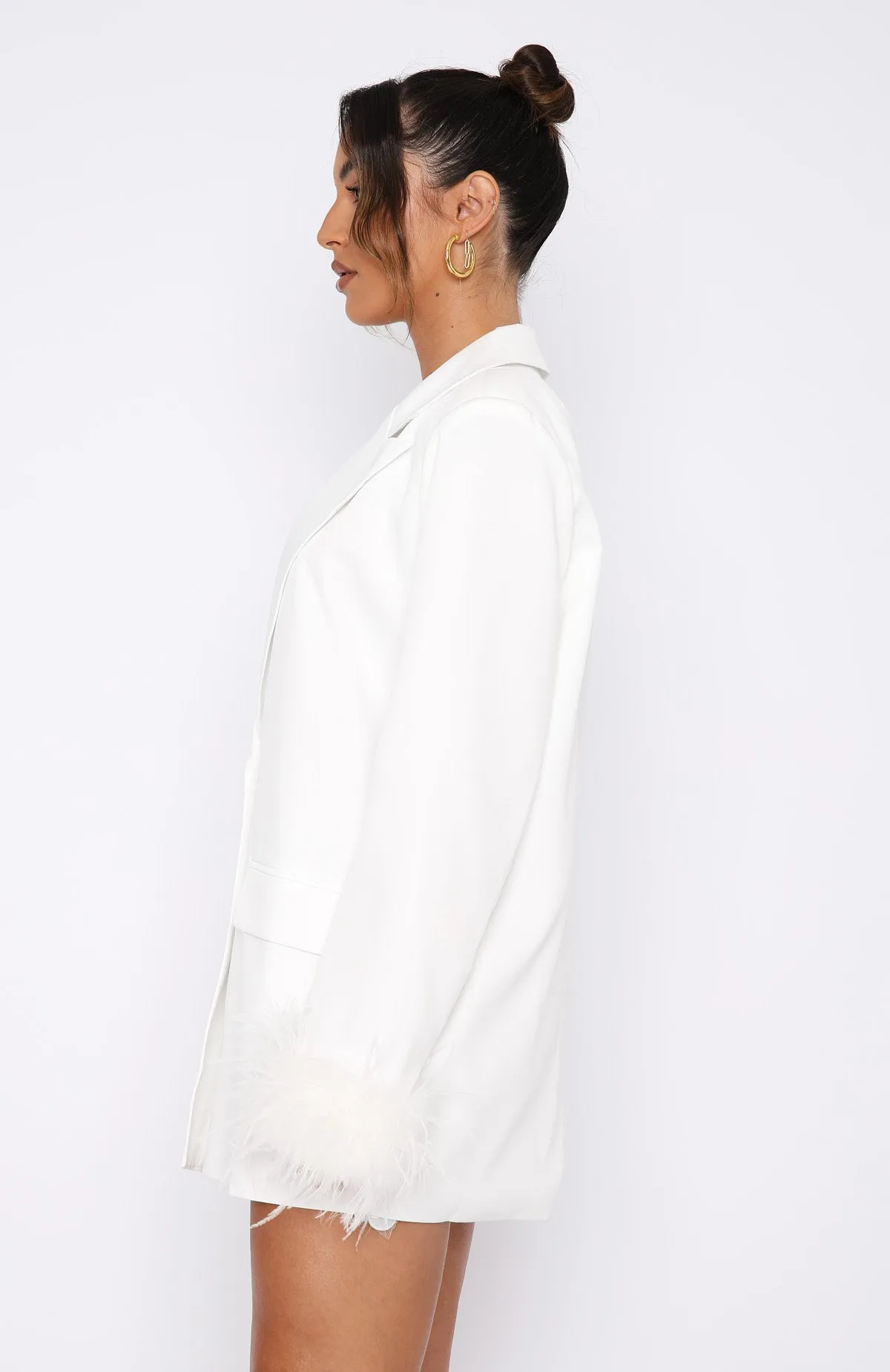 Walk That Walk Oversized Blazer White